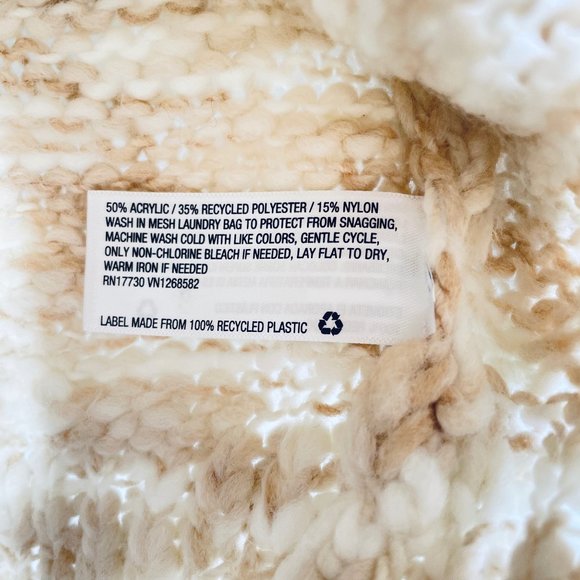 Wild Fable Large Cream Women's Rhinestone Button Front Cropped V-Neck Cardigan - Picture 11 of 13